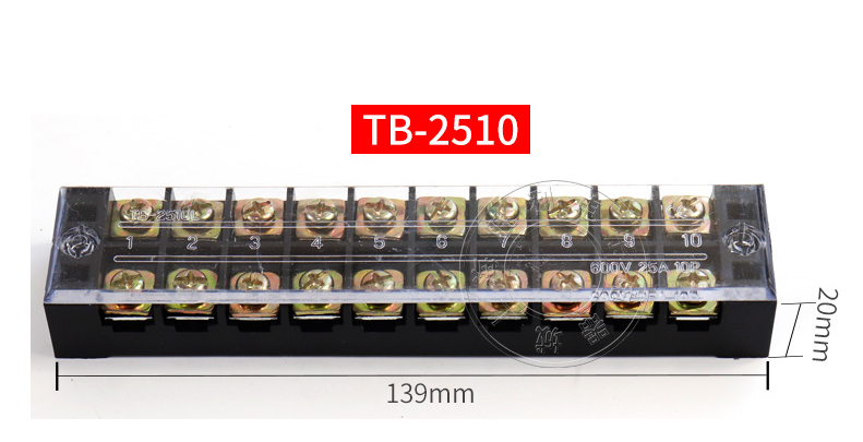 Terminal block TB-2510 25A 10-bit fixed terminal block terminal block