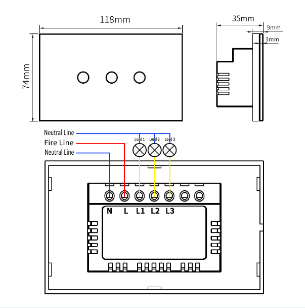 Cross border 118 American standard wall switch tempered glass panel with a 15 minute delay intelligent touch switch