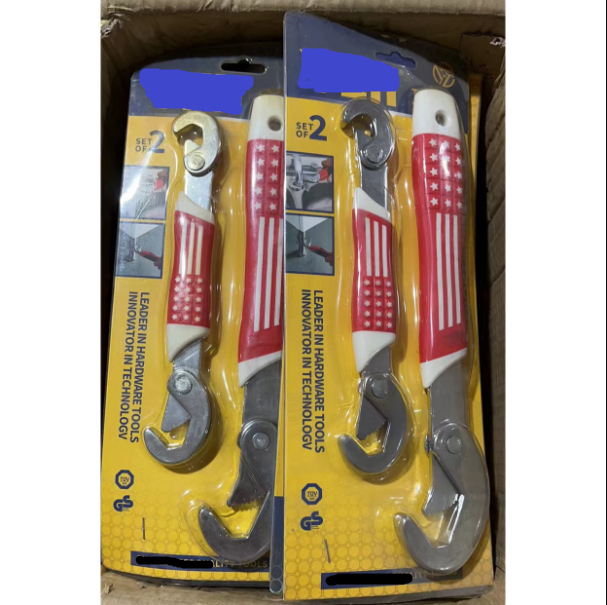 Universal wrench set adjustable open-end monkey wrench/self-tightening multi-function quick pipe wrench