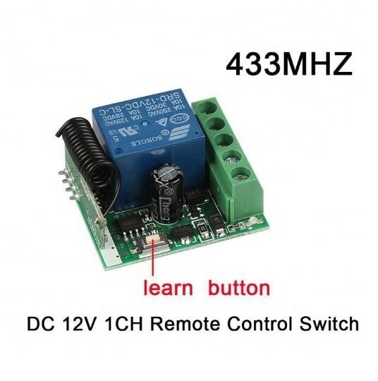 12V one channel wireless remote control switch Rounded 86 type wall control switch Smart home electronic door light