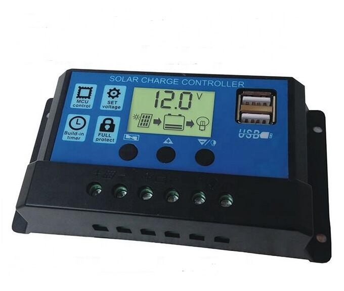 Solar Charge Controller 10/20/30A/40A/60A Charging Discharge Street Lamp Controller usb Solar Controller