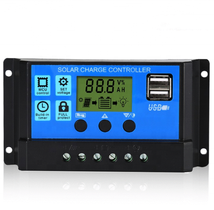 Solar Charge Controller 10/20/30A/40A/60A Charging Discharge Street Lamp Controller usb Solar Controller