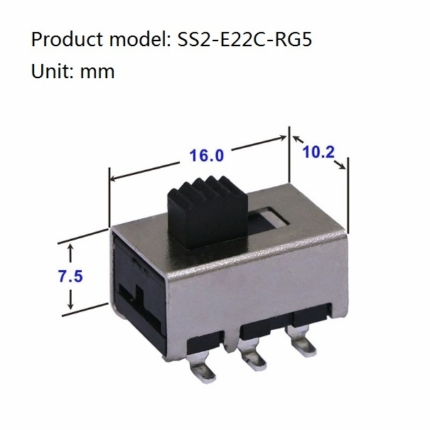 2-speed SMT toggle switch, light fixture color adjustment temperature micro toggle switch