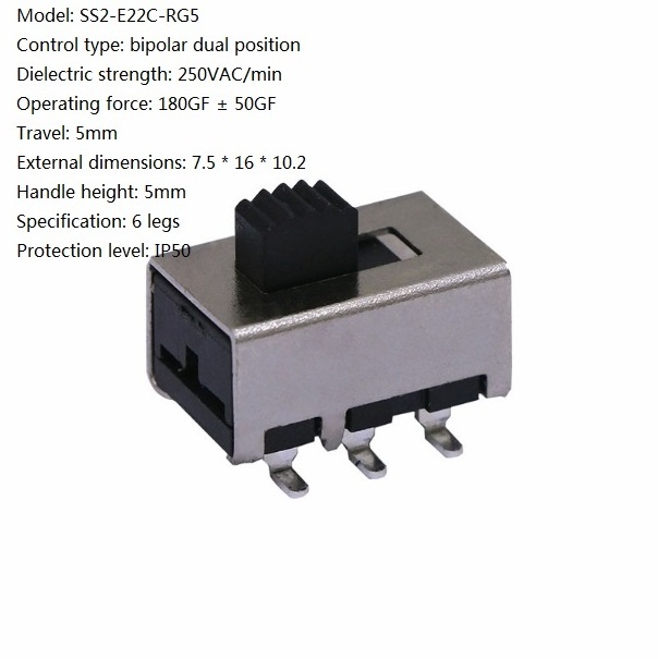 2-speed SMT toggle switch, light fixture color adjustment temperature micro toggle switch