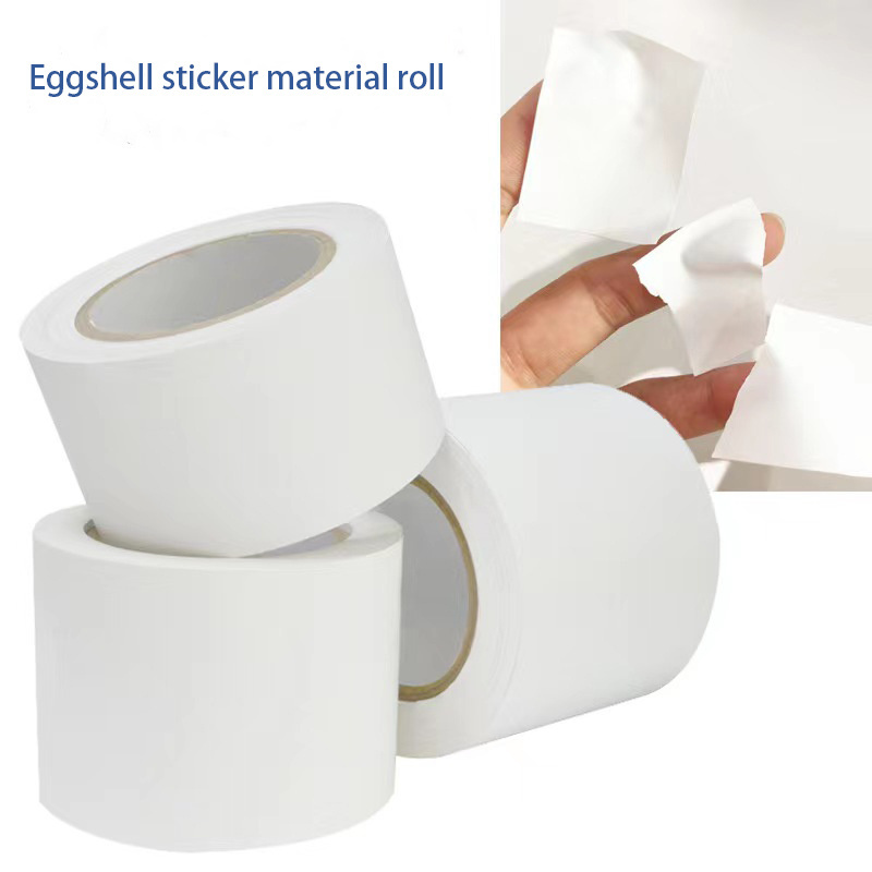 A4 size Destructible security  Sticker Paper Destructible Vinyl Stickers  Eggshell Sticker Paper Destructible Label Roll