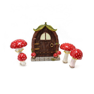 Miniature Garden Sculpture Statues Ornament Outdoor Art Yard Garden Gnomes Tree Face Figurine Decor Mushroom Glow in The Dark