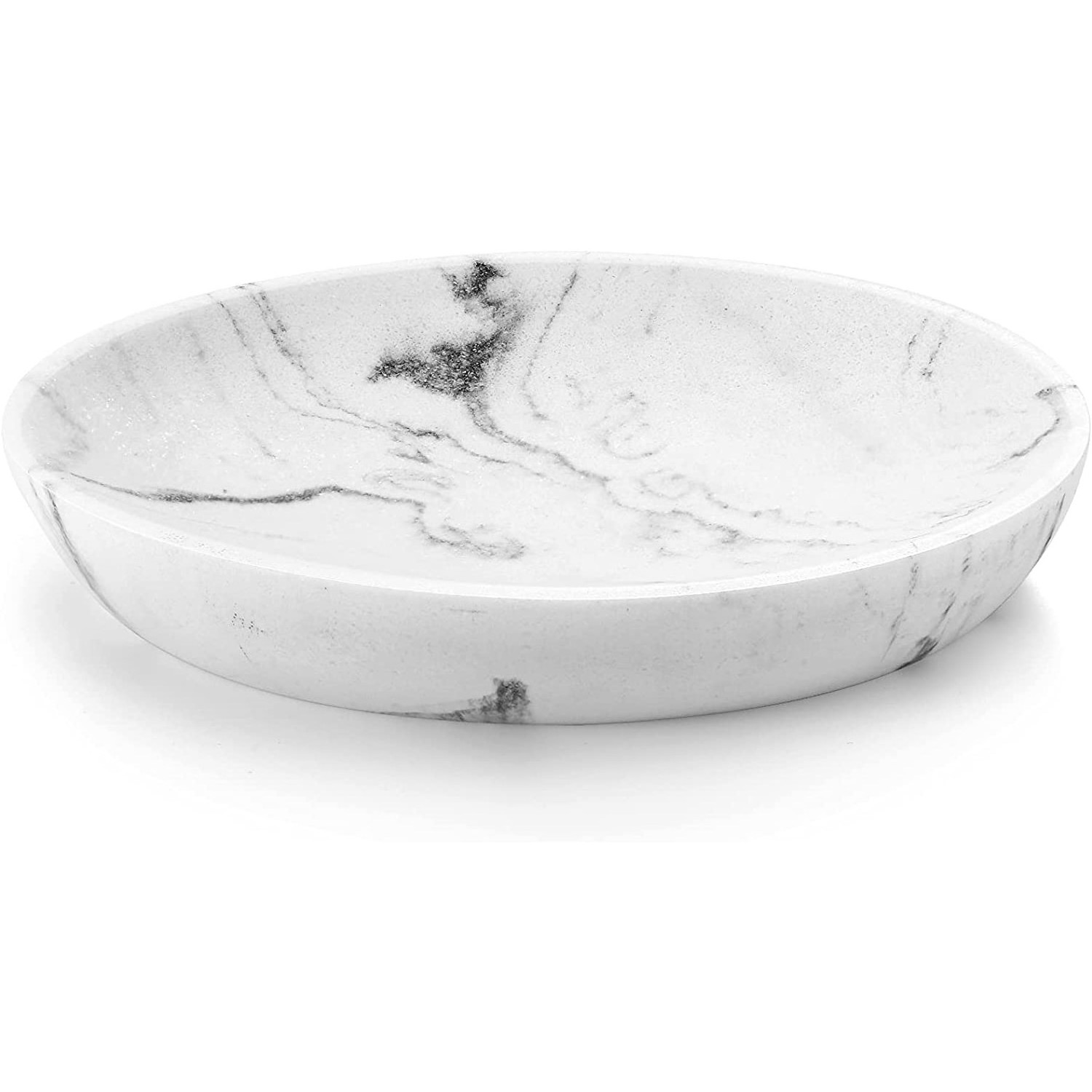 Custom Resin Soap Holder Container Box Marble Pattern Oval Soap Plate Case Sponge Dish Scrubbers Tray Bathroom Resin Soap Dish