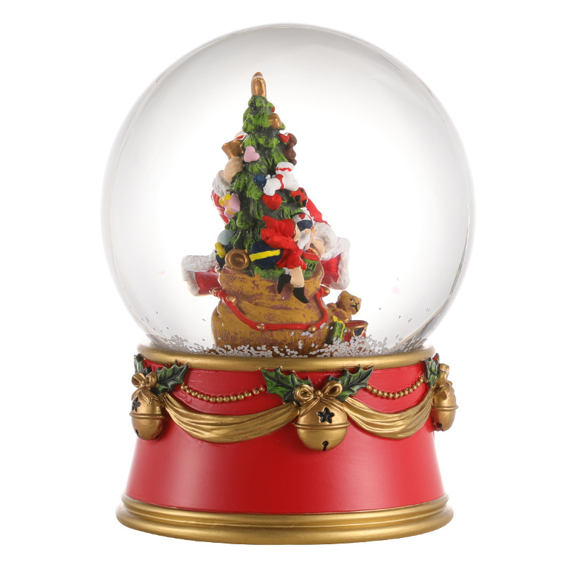 Custom Resin Snow Globe Santa Claus Water Globe Glass Blowing Snow Gift Tree Room Decoration Gift Souvenir Christmas Snow Globe