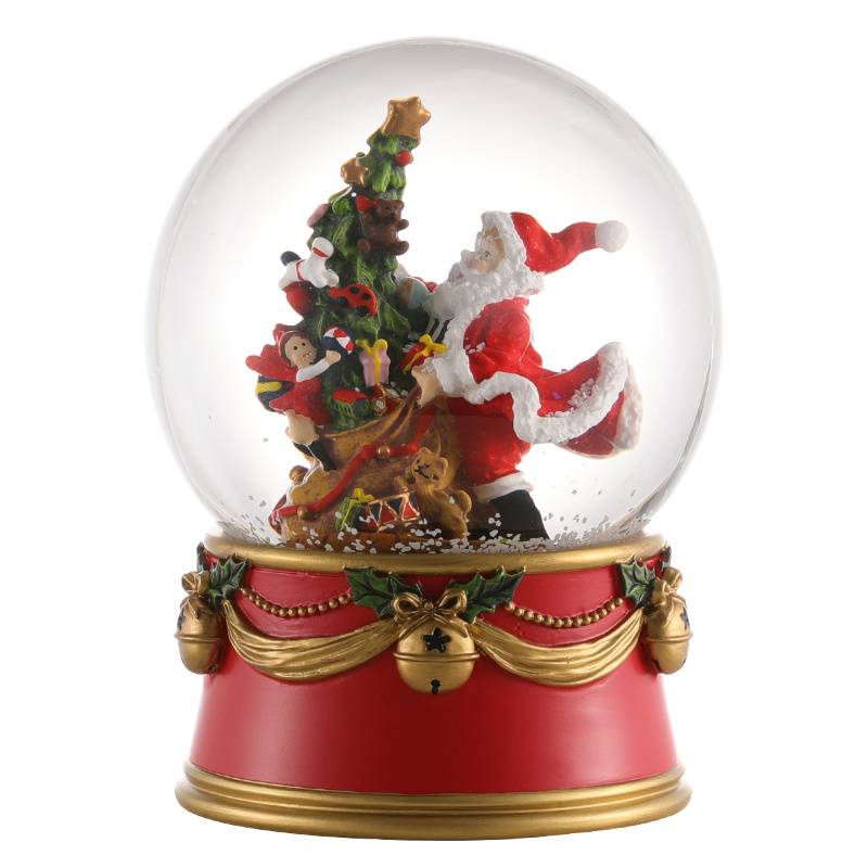 Custom Resin Snow Globe Santa Claus Water Globe Glass Blowing Snow Gift Tree Room Decoration Gift Souvenir Christmas Snow Globe