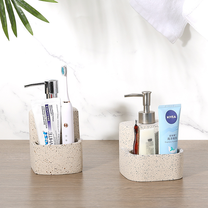 Custom Soap Dispenser Storage Holder Lotion Dispenser Pump Bottle Cement Bathroom Accessories Concrete Lotion Storage Holder