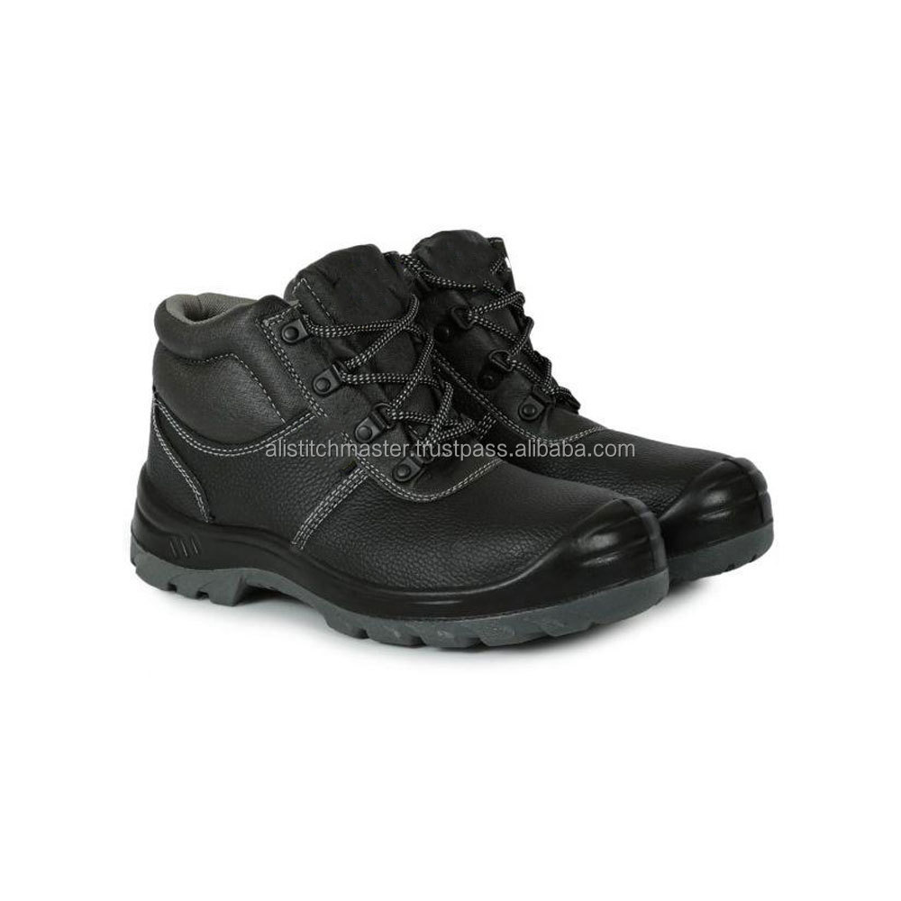 Hot Sale Men Steel Toe Cap Shoes Leather Construction Safety Ankle Working Boots