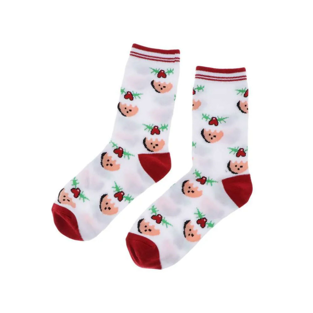 anti slip women winter thick soft christmas slipper socks with grips