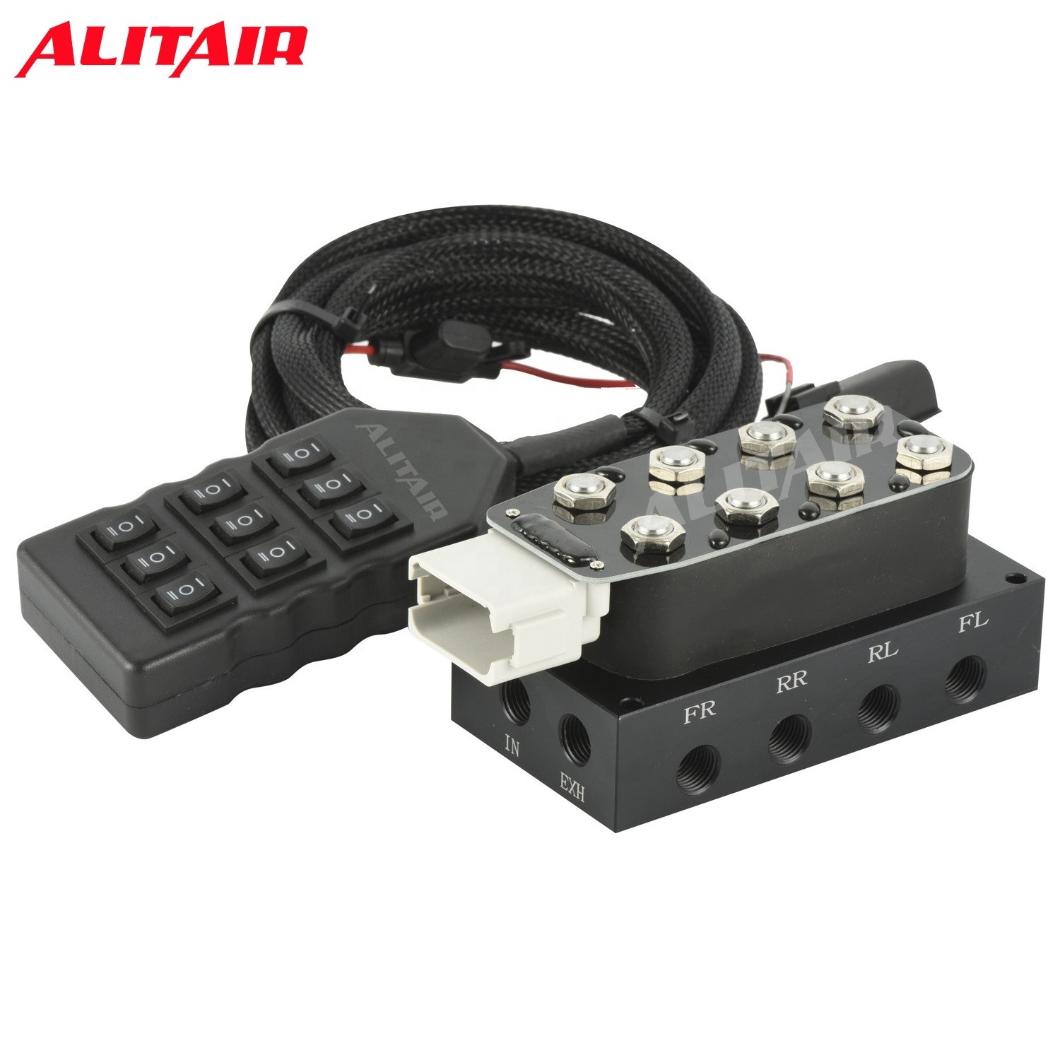 Air Ride Suspension Manifold Valve with AVS Toggle 7 Switch Box Controller