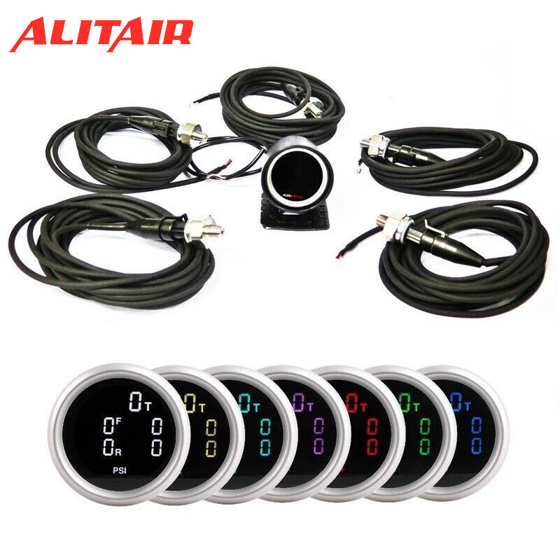 52mm Racing Cars Universal Digital Accuracy Air Pressure Gauge For Car Truck Air ride Lift Suspension Performance System