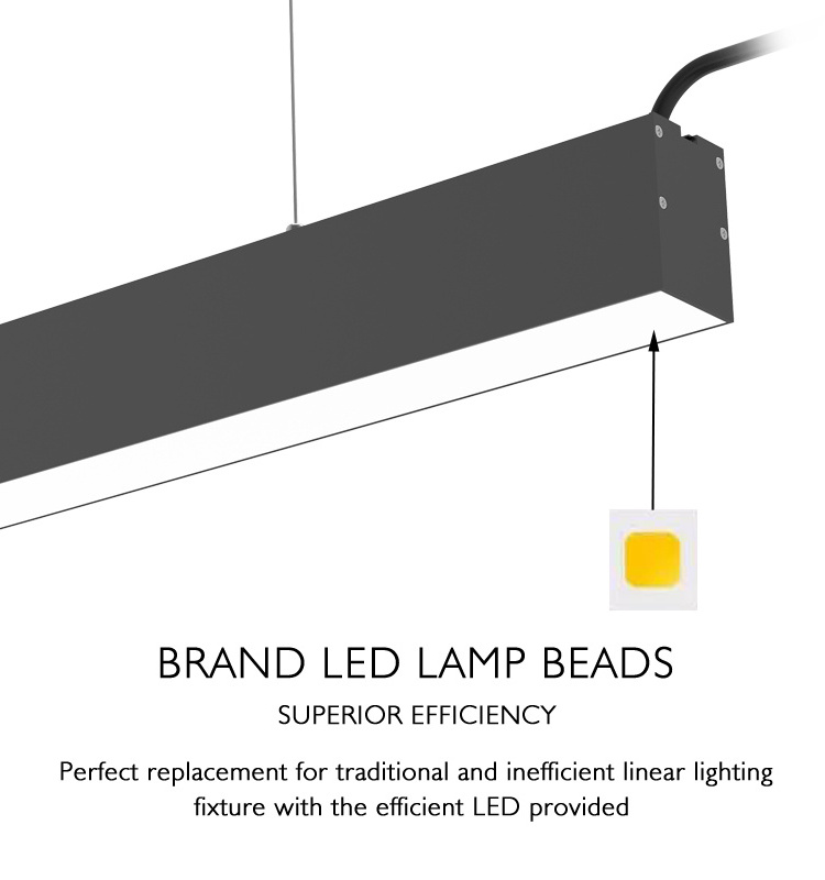 Commercial Workbench Pull Chain Dimming Pendant Light Led Recessed Linkable Linear Light