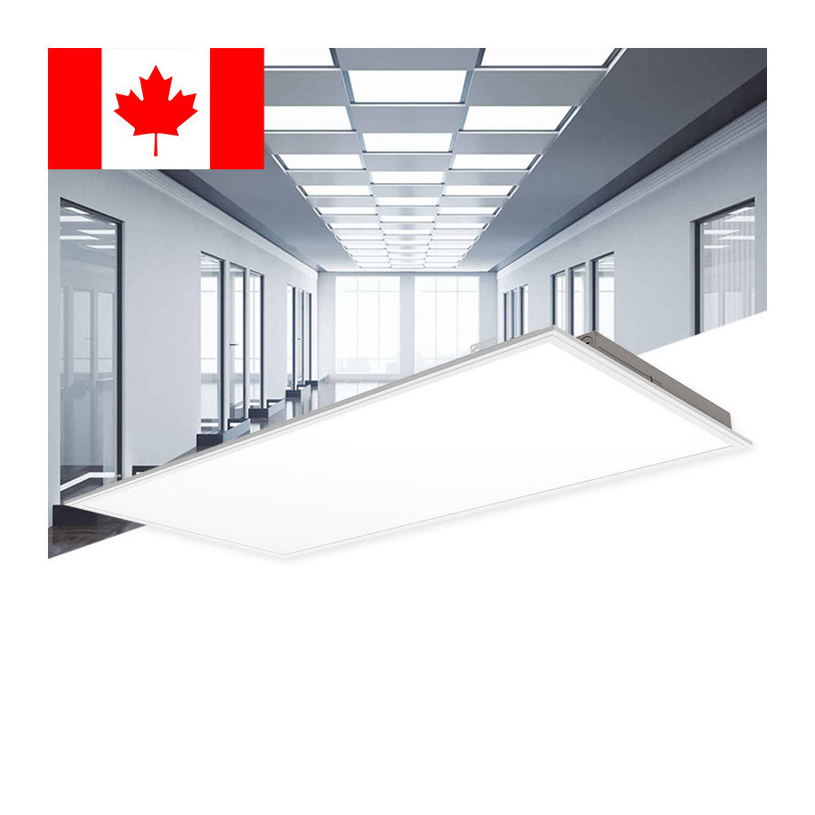 120-347V 2ft 4ft 2x2 40w 50w cETL/DLC 2x4 LED Panel Lights No Strobe Ceiling for Commercial Use For Canada