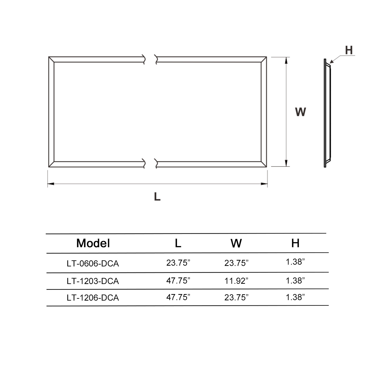 2ft x 2ft 3ft x 3ft Commercial LED Panel Lights Square Black LED Ceiling Light for Shop Goodbye Flickering!