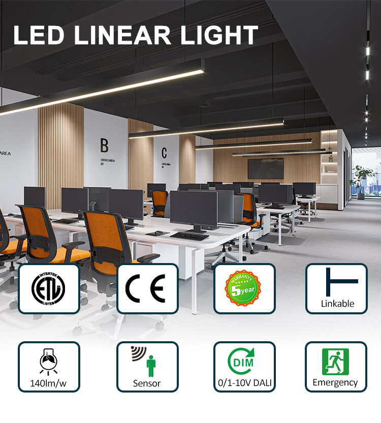 honeycomb-shape anti-glare anti-glare chandelier led lights linear pendant light 100/120LM/W