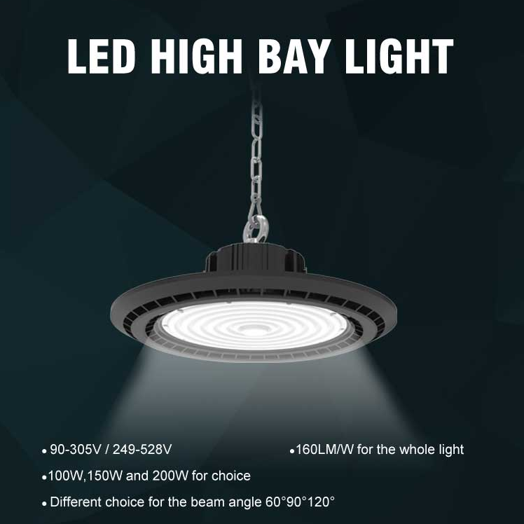 Alite Led High Bay Light Ufo Fixtures 100w 150w 200w 240w Ip65 Industrial Lighting Motion Sensor warehouse lighting