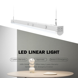 4' 40W T5 Led Tube Lighting Office CCT&Watt tunable led batten light with Microwave Sensor