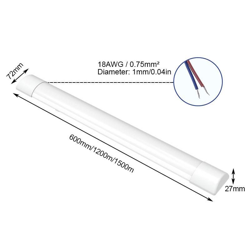 Led Batten Purification Lamp Slim Wide Housing clean room lighting 120cm linear purification light for Laboratory  Cleanroom