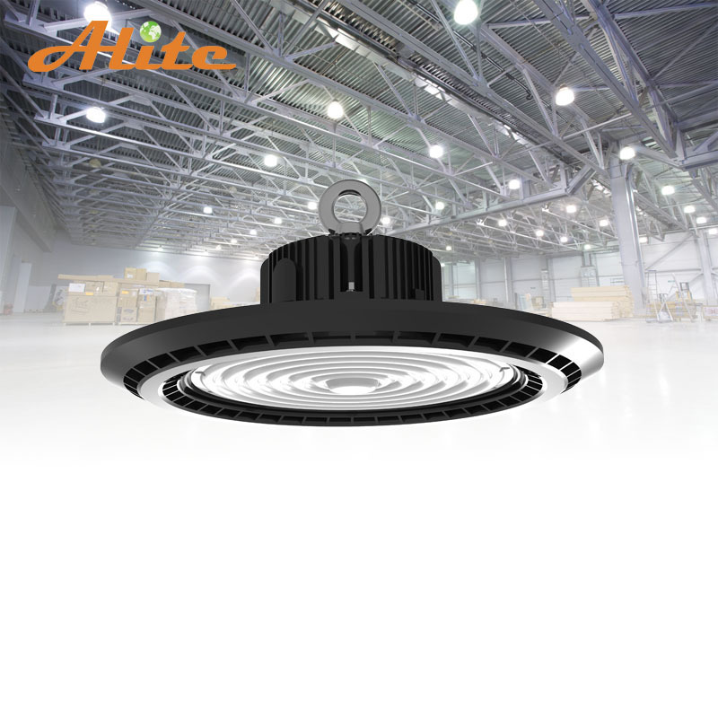 Alite Led High Bay Light Ufo Fixtures 100w 150w 200w 240w Ip65 Industrial Lighting Motion Sensor warehouse lighting