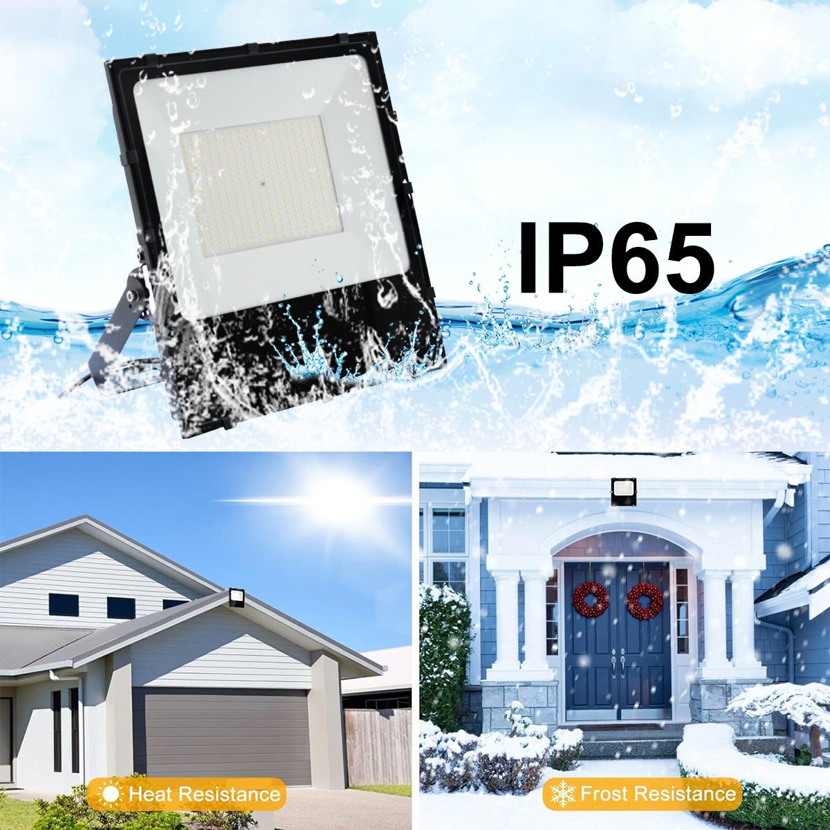 100-277V/100-240V 150/170LM/W IP65 waterproof outdoor 100w led reflector High Power Led Flood Light