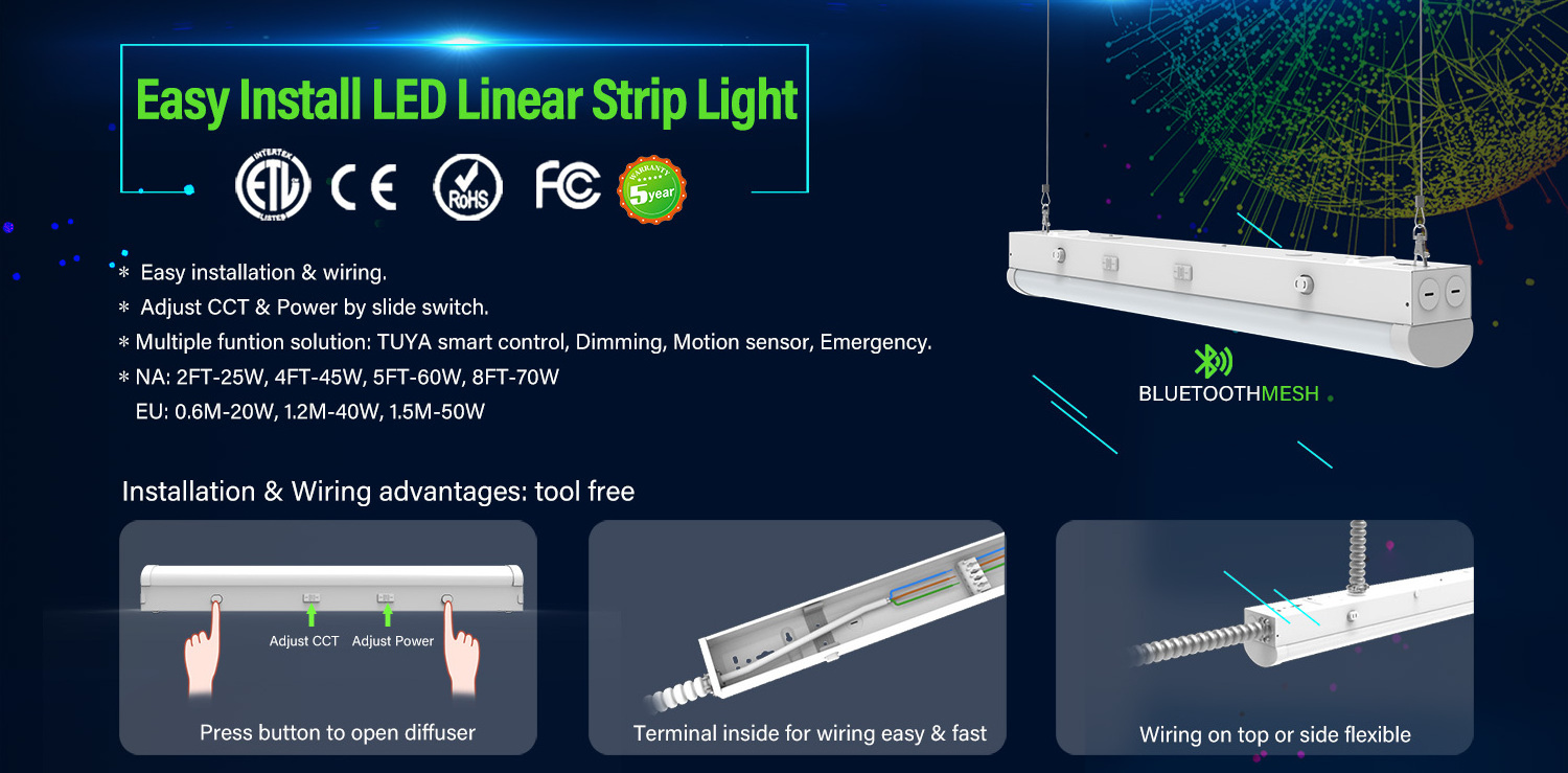 Alite High Quality Certified Celling Intertek Lighting Fixtures Led Linear Strip Light For Indoor Application indoor lighting