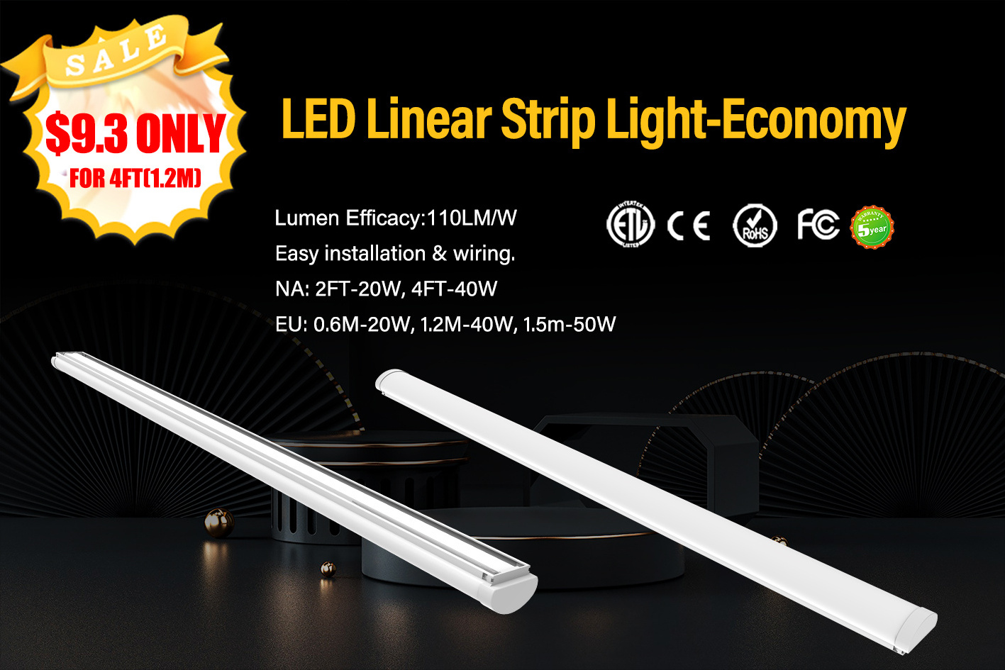 Alite High Quality Certified Celling Intertek Lighting Fixtures Led Linear Strip Light For Indoor Application indoor lighting