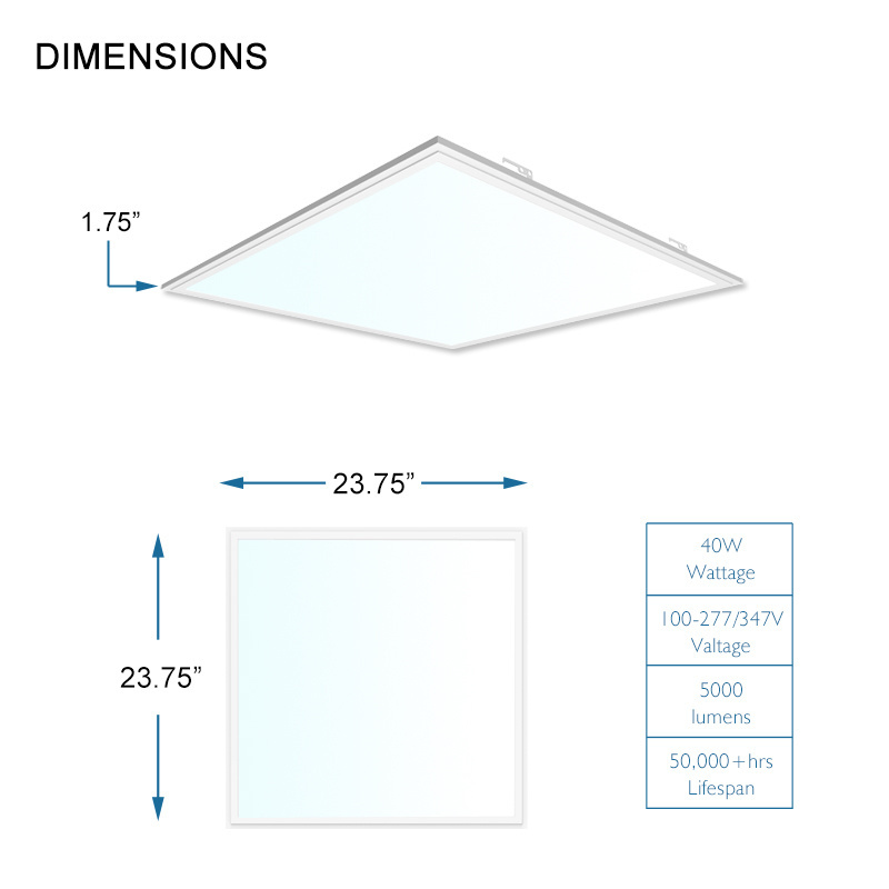 30W 40W 50W 70W High Lumen 2x2 2x4 ft Square Slim Frame Flat Backlit 600x600 Indoor Light 60x60 Led Ceiling Panel Light