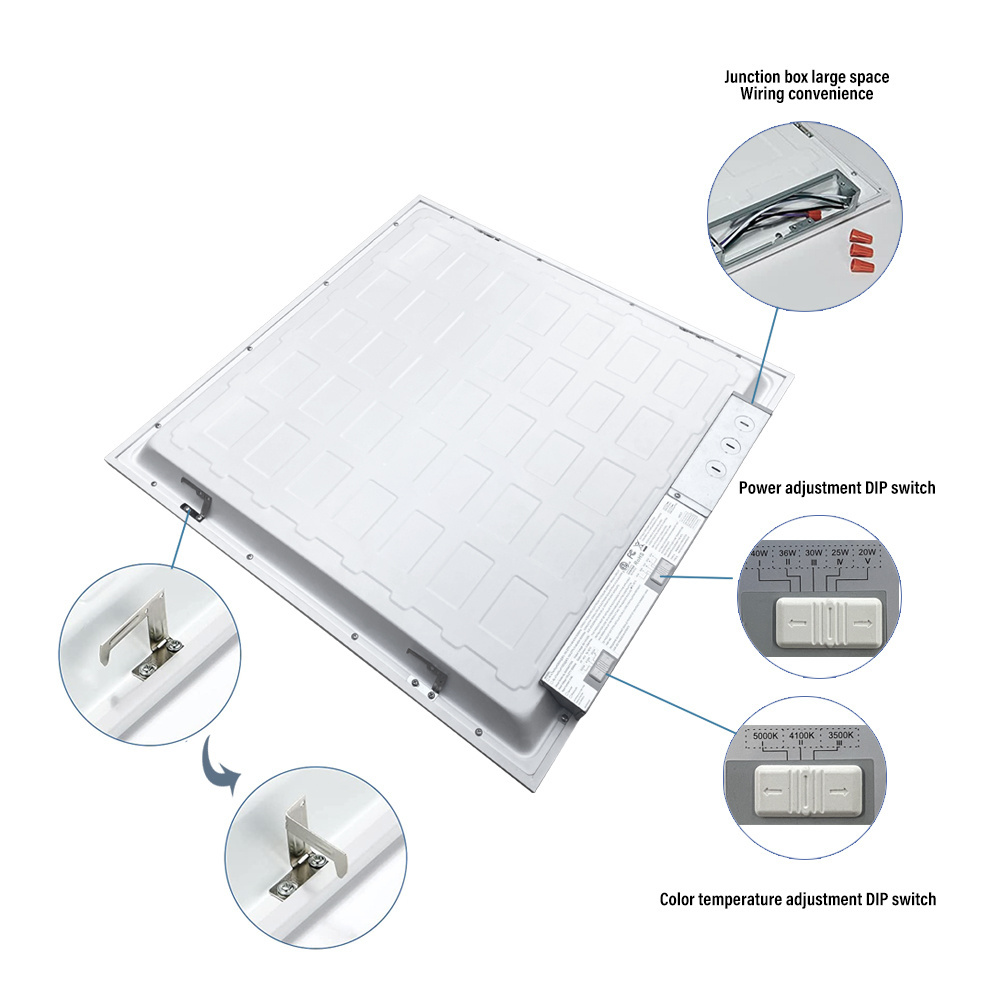 30W 40W 50W 70W High Lumen 2x2 2x4 ft Square Slim Frame Flat Backlit 600x600 Indoor Light 60x60 Led Ceiling Panel Light