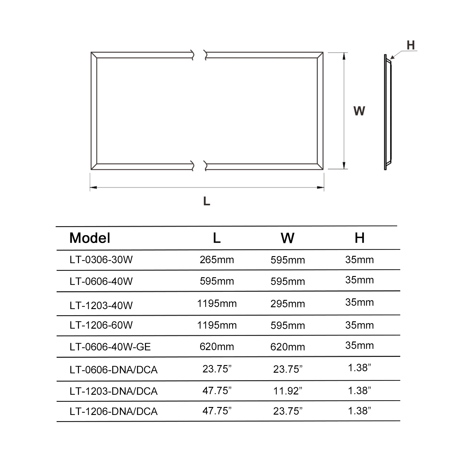 Ultra slim aluminum white Dimmable light led panel 2x2 2x4 600x600 60x60 48w led ceiling light panel