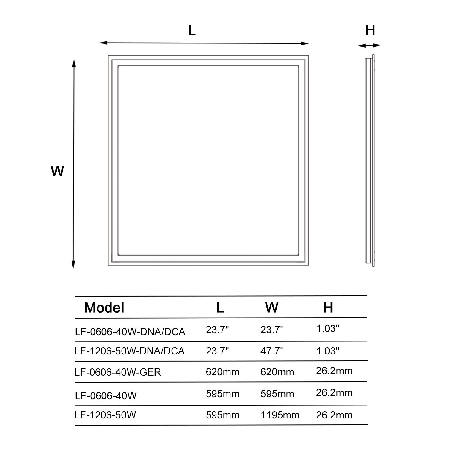 40W 50W Economy small package frame panel lights 60x60 595*595 indoor edge lit border panel light for school