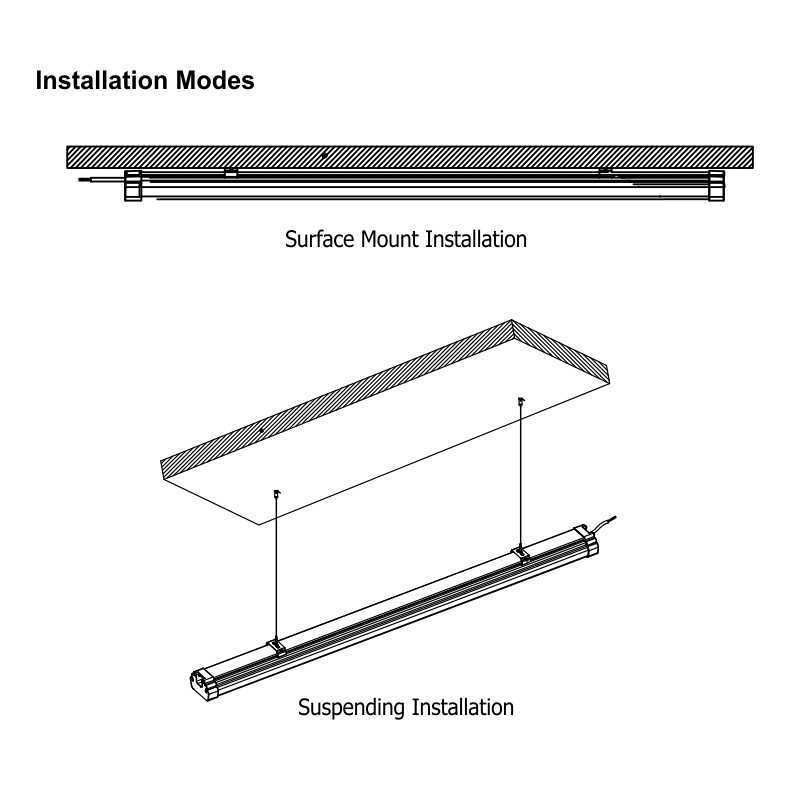 LED triproof light 0-10V Dimmable 100-277V triproof led smart lights Triproof LED Tube for Basement Garage