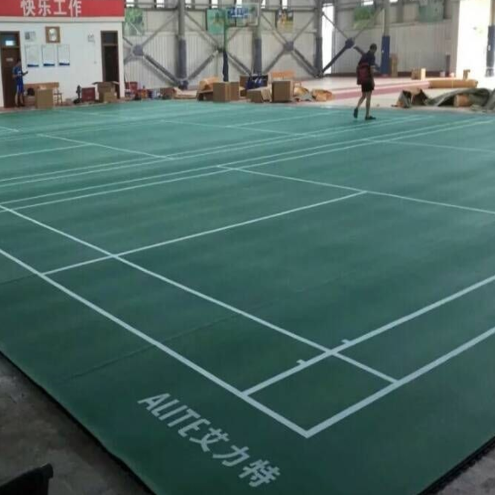 PVC rolling shuttle flooring mat indoor Vinyl badminton court mat