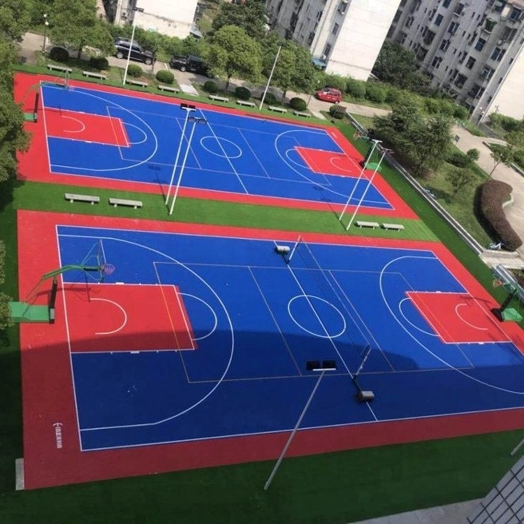 Cheap Wholesale Modular  Plastic Outdoor Sports Tiles with Rubber Cushions for Multi-Game Courts