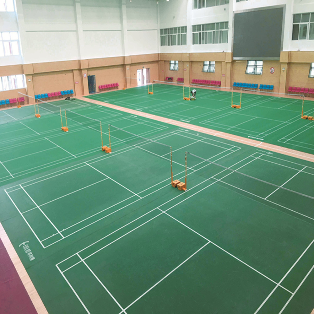 PVC rolling shuttle flooring mat indoor Vinyl badminton court mat