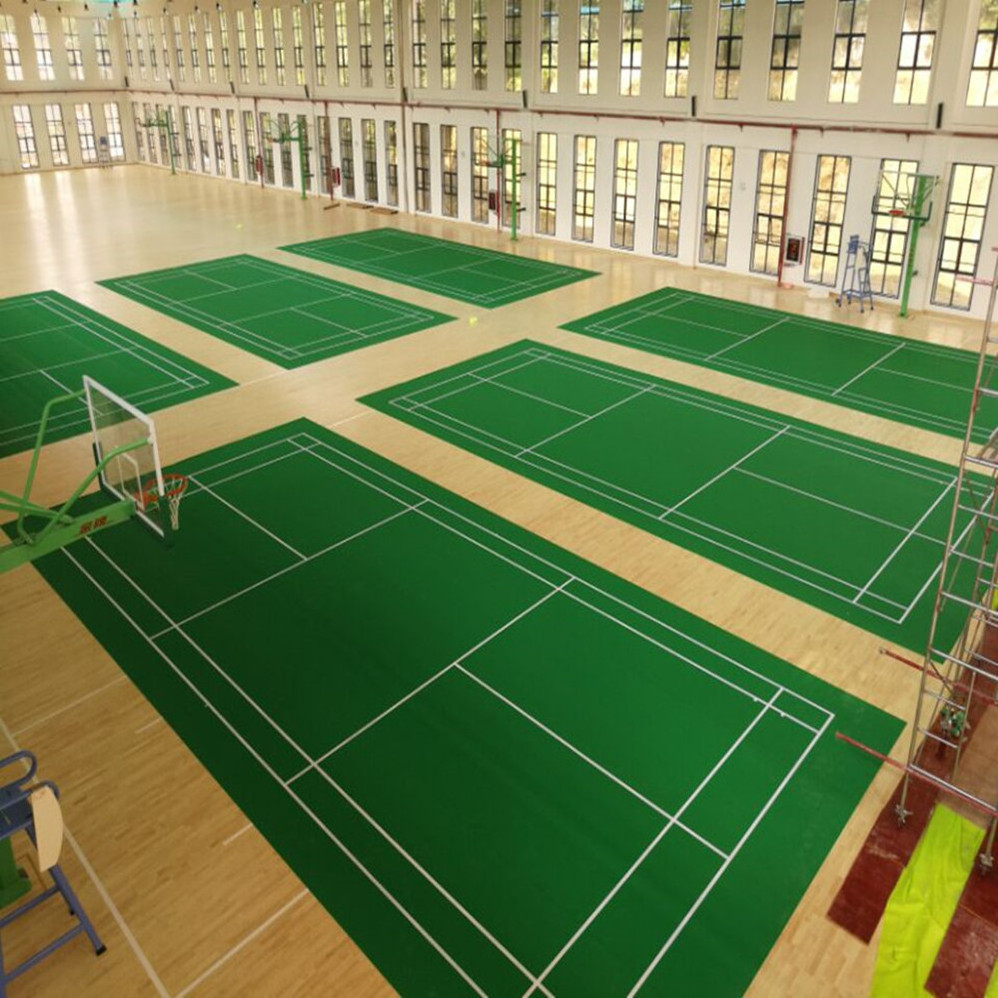 PVC rolling shuttle flooring mat indoor Vinyl badminton court mat