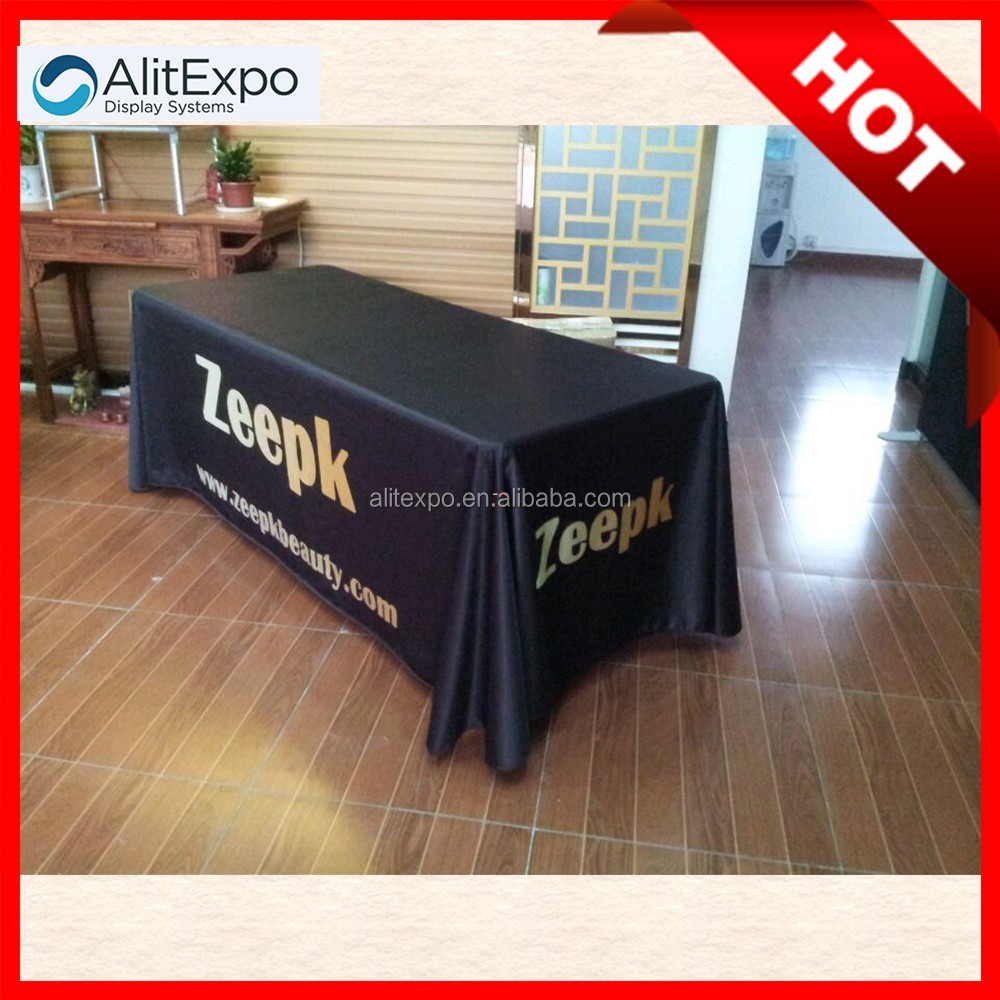 6ft Black Spandex  Rectangular Trestle Table Cloth Cover