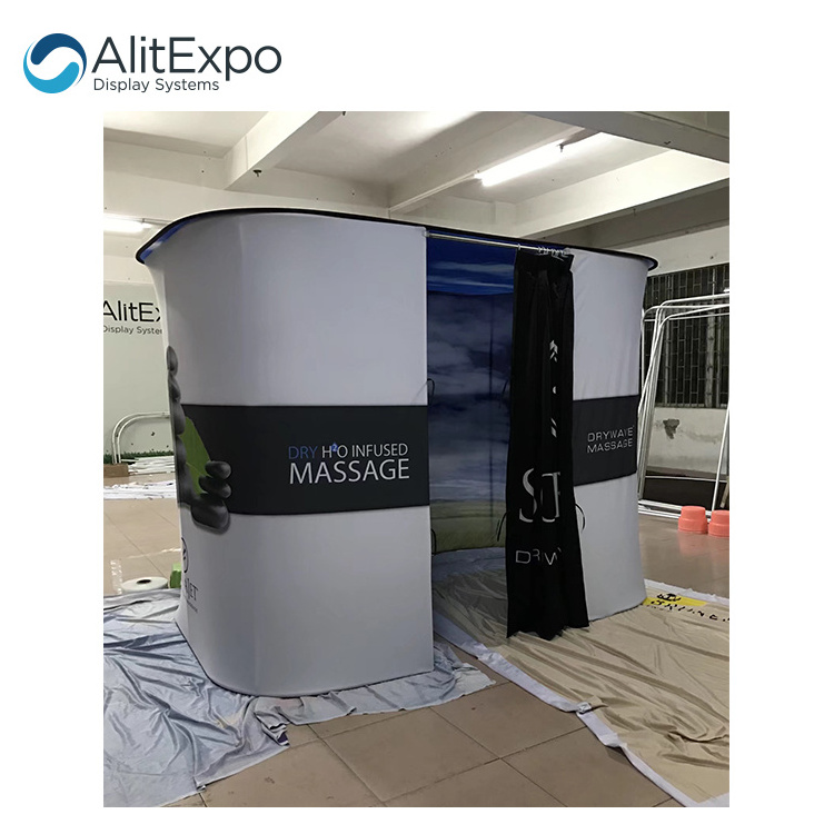 portable aluminum frame tension fabric exhibition changing room