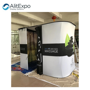 portable aluminum frame tension fabric exhibition changing room