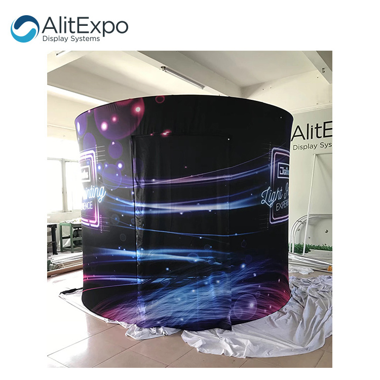 portable aluminum frame tension fabric exhibition changing room