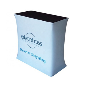 Portable podium promotion tension fabric counters for trade show display