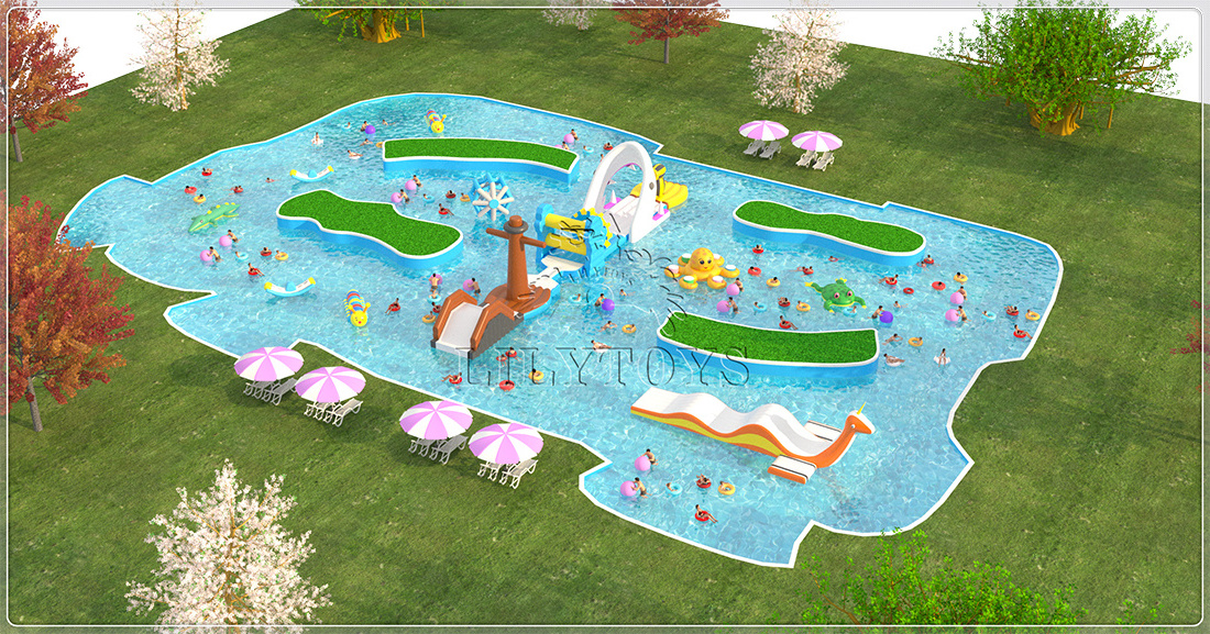 Backyard swimming pool water play equipment, inflatable wate toys for kids, lake water games