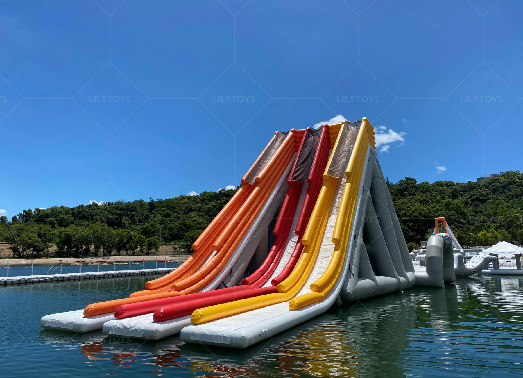 inflatable aqua park commercial inflatable water park with water slide inflatable  floating water  park