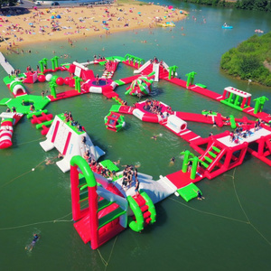 Outdoor commercial aquatic sports floating water park inflatable aqua park  in lake water play equipment for adult and kids