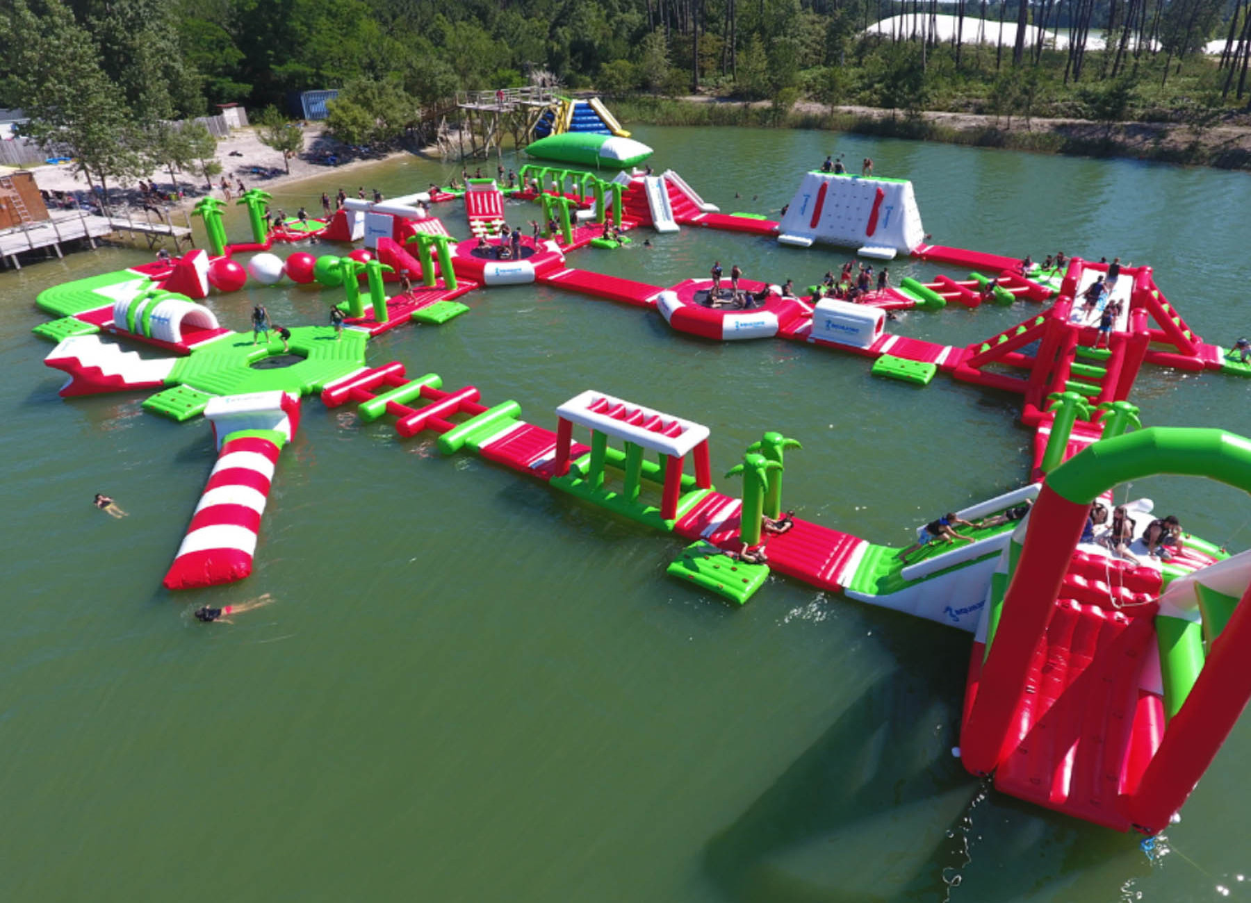 Outdoor commercial aquatic sports floating water park inflatable aqua park  in lake water play equipment for adult and kids