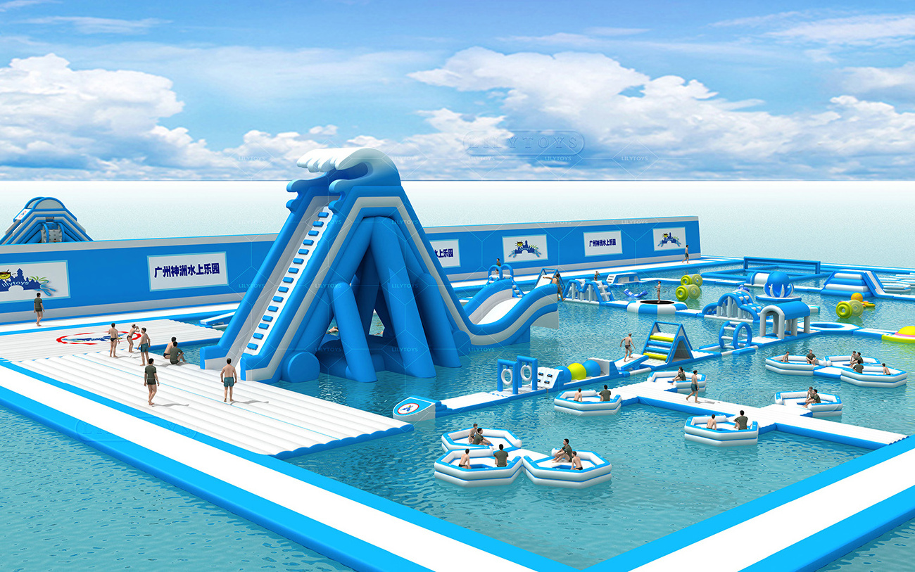 TUV passed inflatable sea water park, floating aqua park water toys, inflatable water sport game