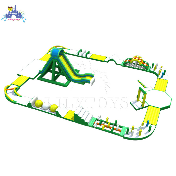 lilytoys inflatable big water slide for adult exciting water sport game aqua park with TUV certificate