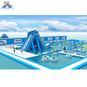 TUV passed inflatable sea water park, floating aqua park water toys, inflatable water sport game